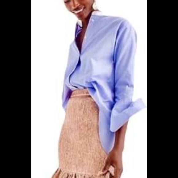 NWT J. Crew Metallic Rose Gold Skirt - Picture 3 of 6